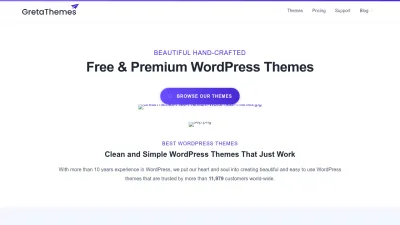 Screenshot of Gretathemes.com