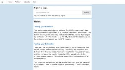 Screenshot of Websub.rocks
