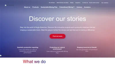 Screenshot of Angloamerican.com