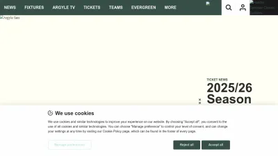 Screenshot of Pafc.co.uk