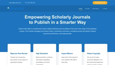 Screenshot of Scialert.net
