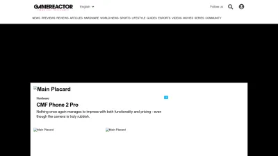 Screenshot of Gamereactor.eu