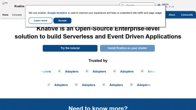 Screenshot of Knative.dev