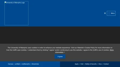 Screenshot of Memphis.edu