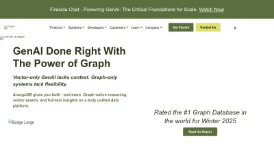 Screenshot of Arangodb.com