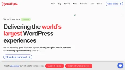 Screenshot of Humanmade.com