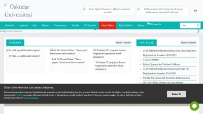 Screenshot of Uskudar.edu.tr