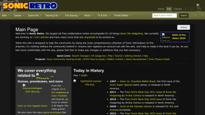 Screenshot of Info.sonicretro.org