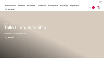 Screenshot of Gyldendal.no