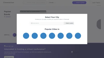Screenshot of Townscript.com