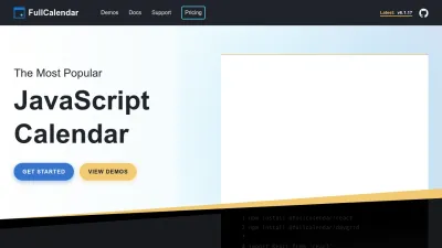 Screenshot of Fullcalendar.io