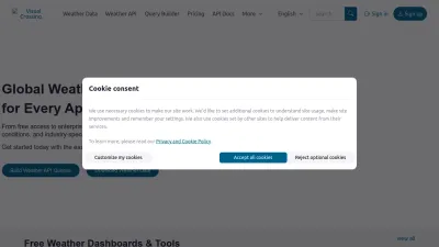 Screenshot of Visualcrossing.com