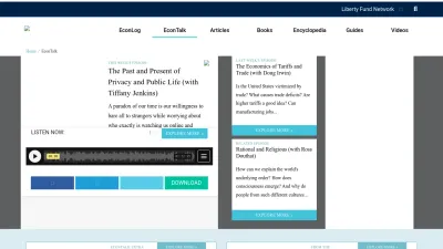 Screenshot of Econtalk.org