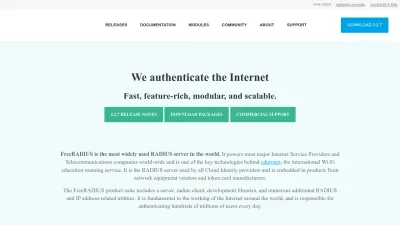 Screenshot of Freeradius.org