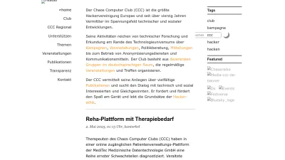 Screenshot of Ccc.de