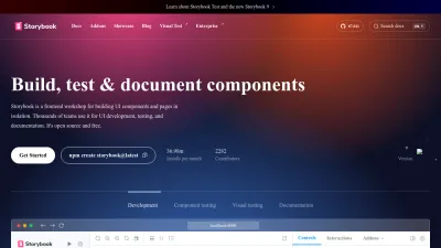 Screenshot preview of storybook.js.org