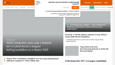 Screenshot of Hvg.hu