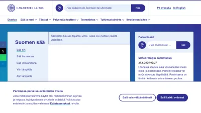 Screenshot preview of ilmatieteenlaitos.fi