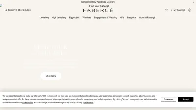 Screenshot preview of faberge.com