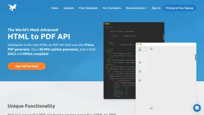 Screenshot of Docraptor.com