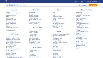 Screenshot of Classifiedads.com
