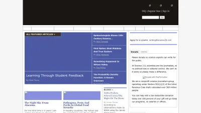 Screenshot of Science20.com