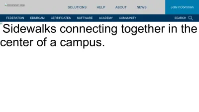 Screenshot preview of incommon.org