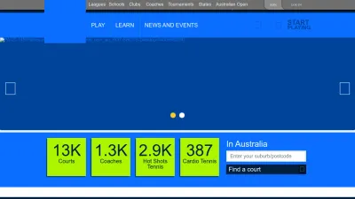 Screenshot of Tennis.com.au