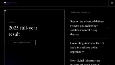 Screenshot of Macquarie.com