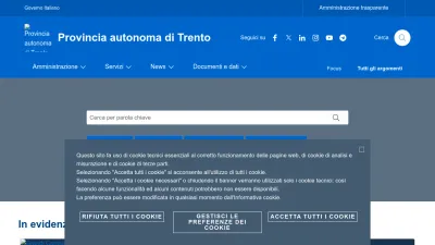 Screenshot of Provincia.tn.it