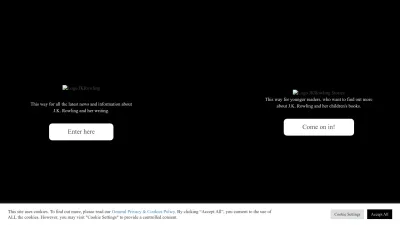 Screenshot preview of jkrowling.com
