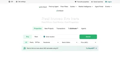 Screenshot of Bayut.com