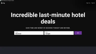 Screenshot preview of hoteltonight.com