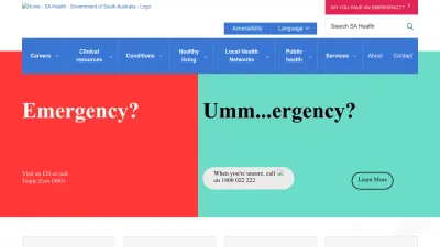 Screenshot of Sahealth.sa.gov.au
