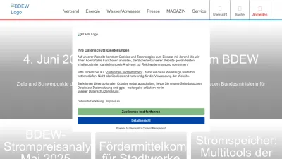 Screenshot of Bdew.de