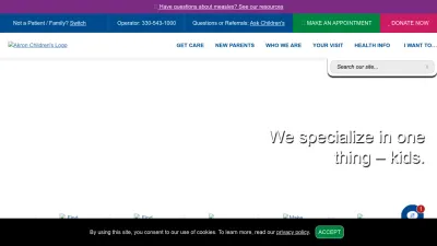 Screenshot of Akronchildrens.org
