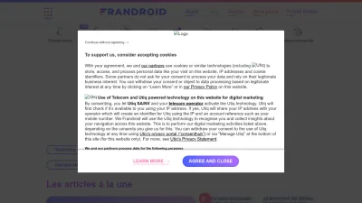 Screenshot of Frandroid.com