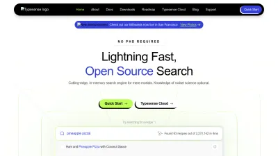 Screenshot of Typesense.org