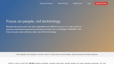 Screenshot of Oneall.com