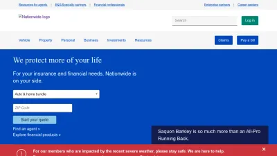 Screenshot of Nationwide.com