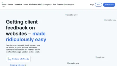 Screenshot of Bugherd.com
