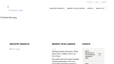 Screenshot of Institutionalinvestor.com