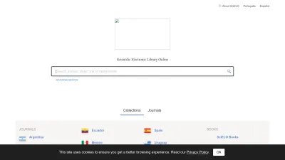 Screenshot of Scielo.org