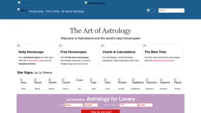 Screenshot of Astro.com