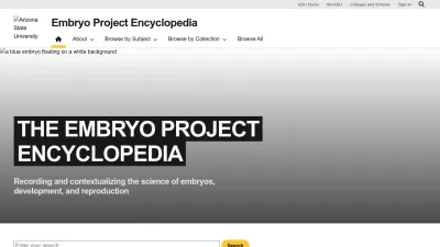 Screenshot of Embryo.asu.edu