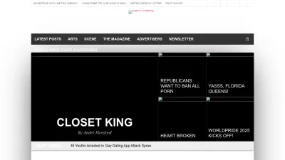 Screenshot of Metroweekly.com