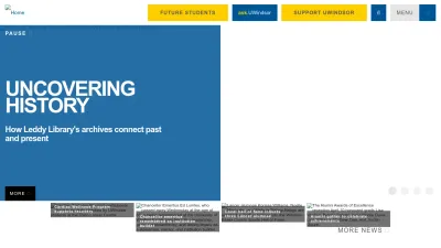 Screenshot of Uwindsor.ca