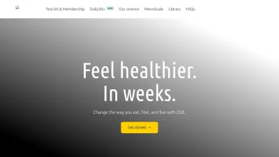 Screenshot of Zoe.com