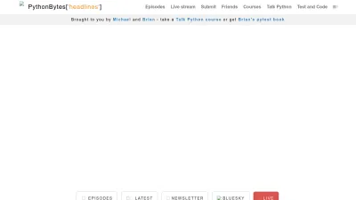 Screenshot of Pythonbytes.fm