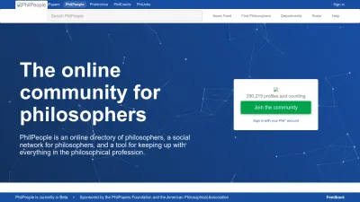 Screenshot preview of philpeople.org